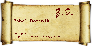 Zobel Dominik névjegykártya